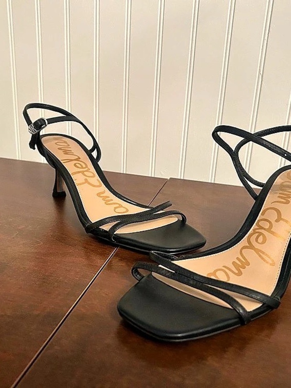 NEW Sam Edelman Presley Strappy Kitten Heel Sandal Black